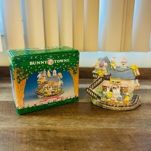 Bunny Towne Vintage Toy Shop Decor,Hand painted,Genuine Porcelain,Collectible.
